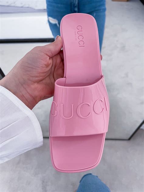 gucci jelly thong sandals.